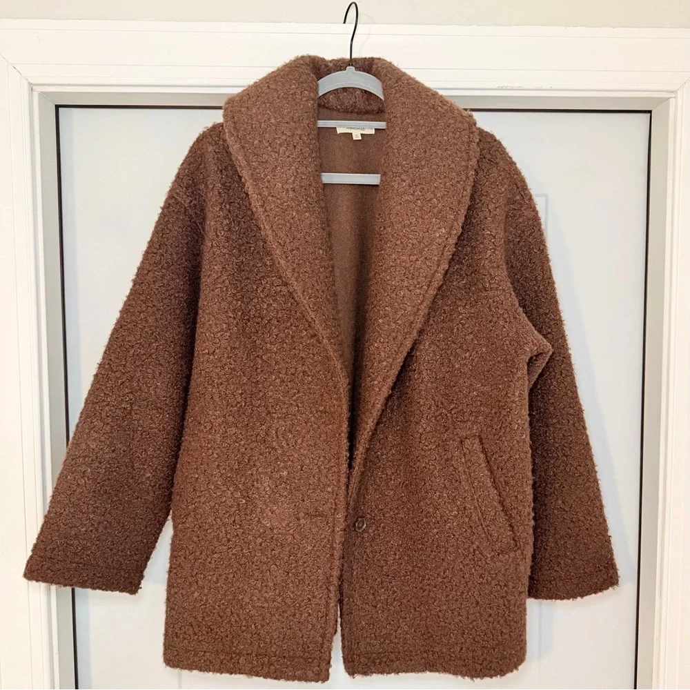 Madewell Pebbled Faux Shearling Shawl Collar Coat – Size M | Cozy Cottage - Picture 11 of 15